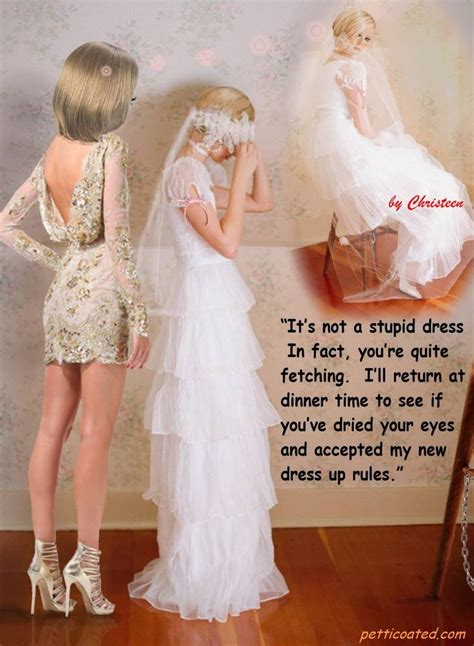 Loved that the asymmetrical overlay covered the middle figure flaws. . Sissy husband captions